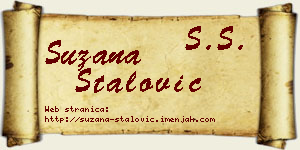 Suzana Stalović vizit kartica